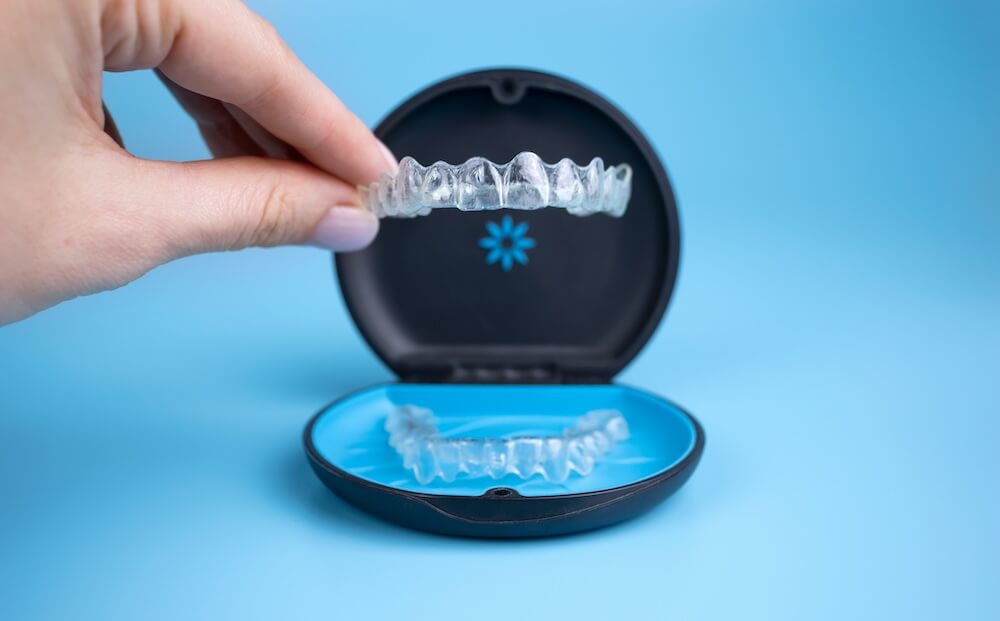 invisalign aligners in case